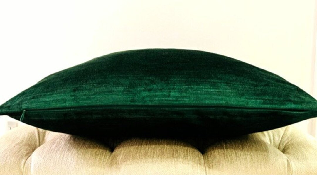 Dark Green Velvet Pillow Cover Velvet Pillow Throw Pillow Etsy