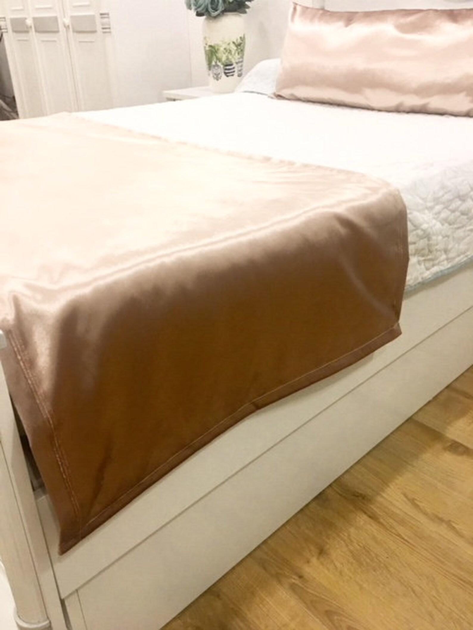 Bed Runner Blush Pink Bed Runner Velvet Runners Bed Scarf Etsy