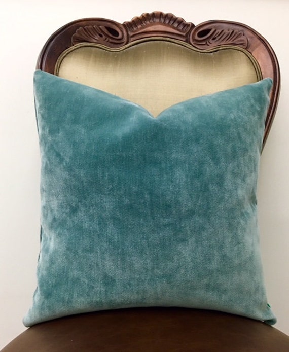 teal boho pillow