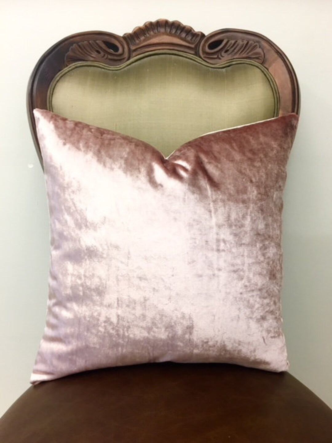 Blush Pink Velvet Throw Pillow Pink Pillows Velvet Pillow Etsy