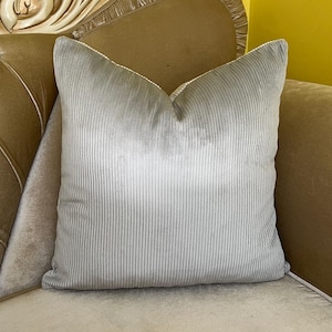 Luxury Silver Gray Velvet Pillow Cover, Gray Pillows, Decorative Pillows, Throw Pillow, Velvet Cushion Case, Gray Velvet Pillow Covers
