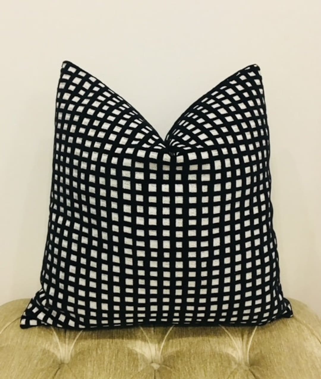 Luxury Black and White Velvet Pillow Cover, Black Pillow, Pillow Cover, Designer Pillows