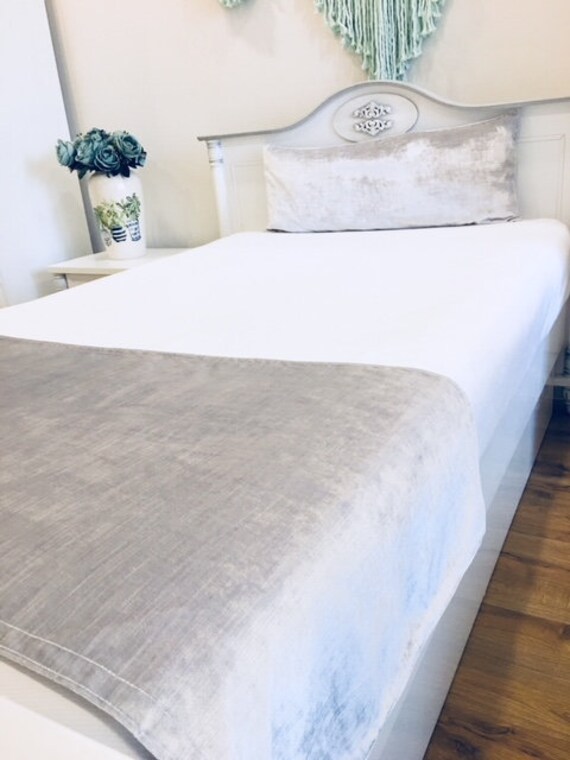 Silver velvet pillow cases sale