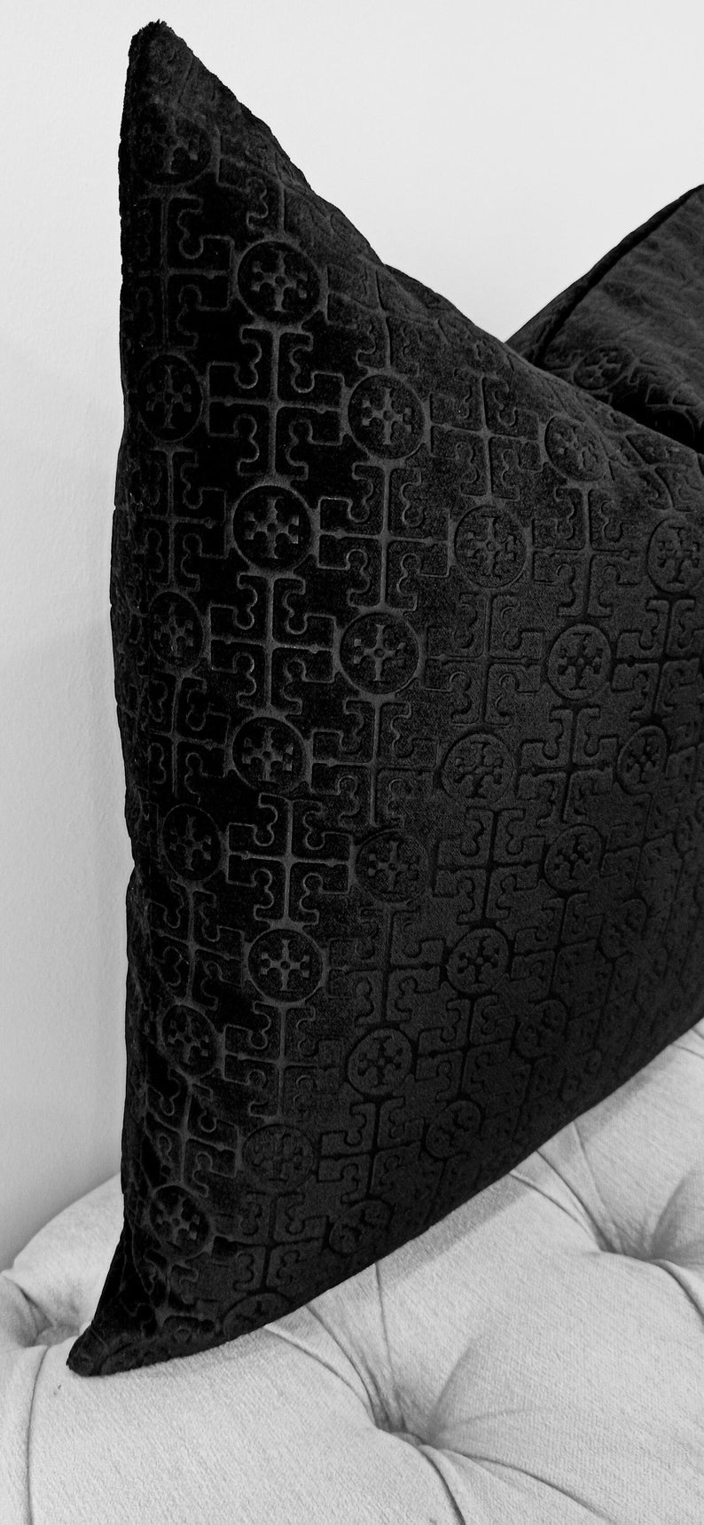 Luxury Black Velvet Throw Pillows Black Pillows Velvet Etsy