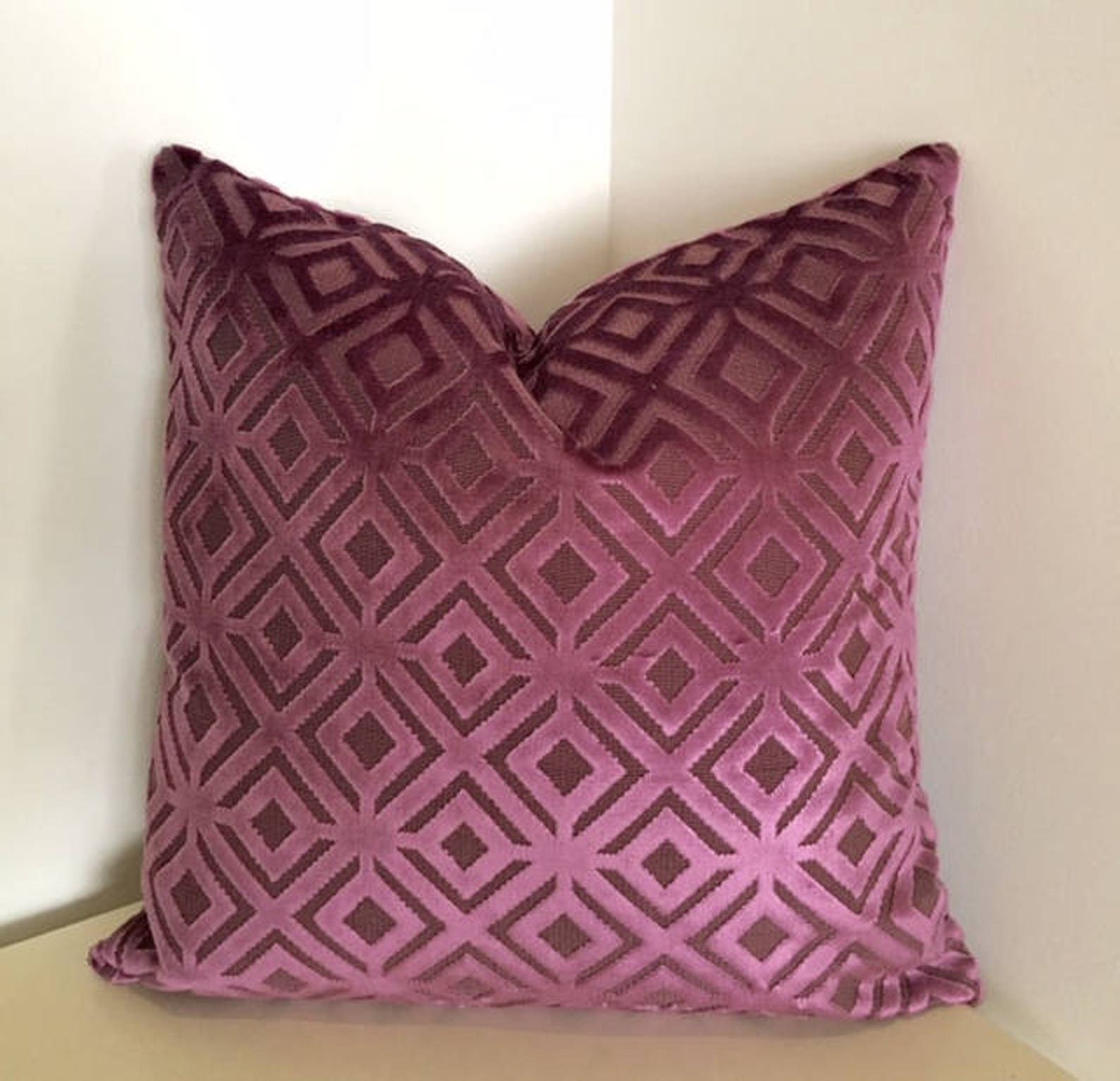 Rose Pink Velvet Throw Pillows Pink Pillow Pillow Velvet Etsy