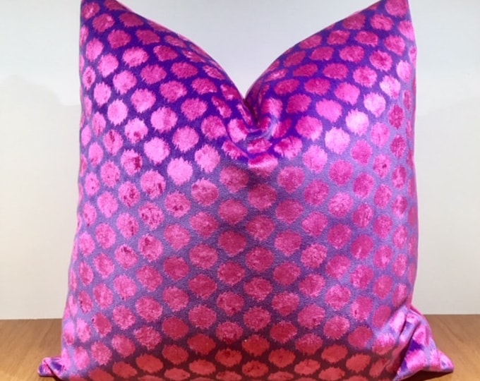 Fuchsia Velvet Pillow Cover, Fuchsia Pillows, Velvet Pillow, Decorative