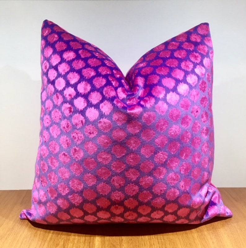 Fuchsia Velvet Pillow Cover Fuchsia Pillows Velvet Pillow Etsy