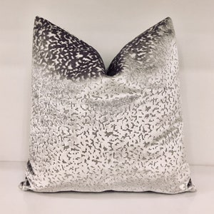 Silver Gray Velvet Pillow Cover, Gray Pillows, Velvet Pillows, Throw Pillow Covers, Decorative Cushion Case, Silver Pillow Cover 18X18 20X20
