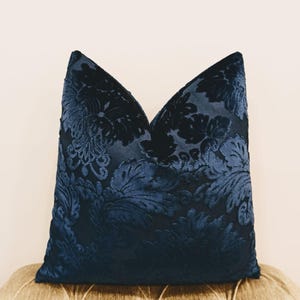 Fodera per cuscino di lusso in velluto blu navy: federa decorativa, moderna federa morbida europea
