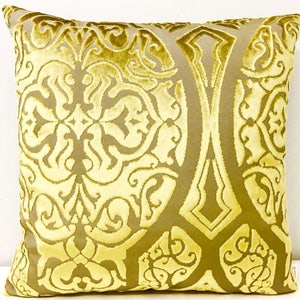 Gold Velvet Pillow Cover: Luxury Designer Throw Pillow