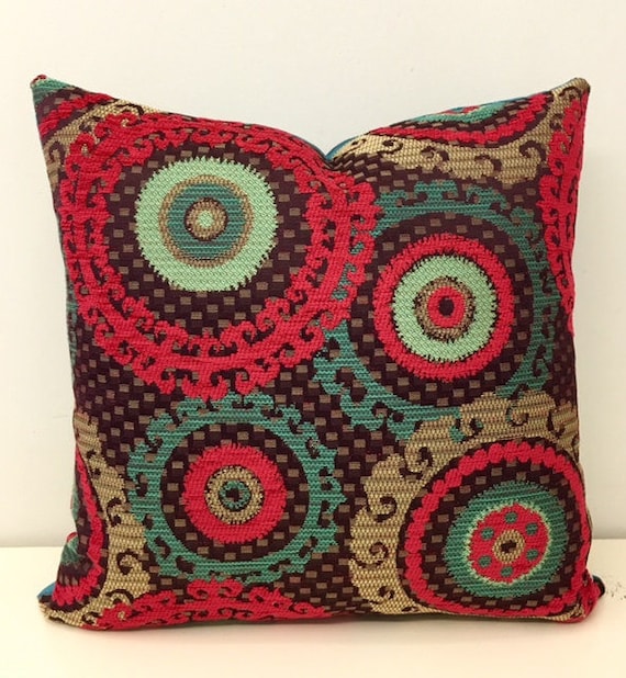 Red Boho Pillow Cover Red Pillow Bohemian Pillow Luxury Etsy