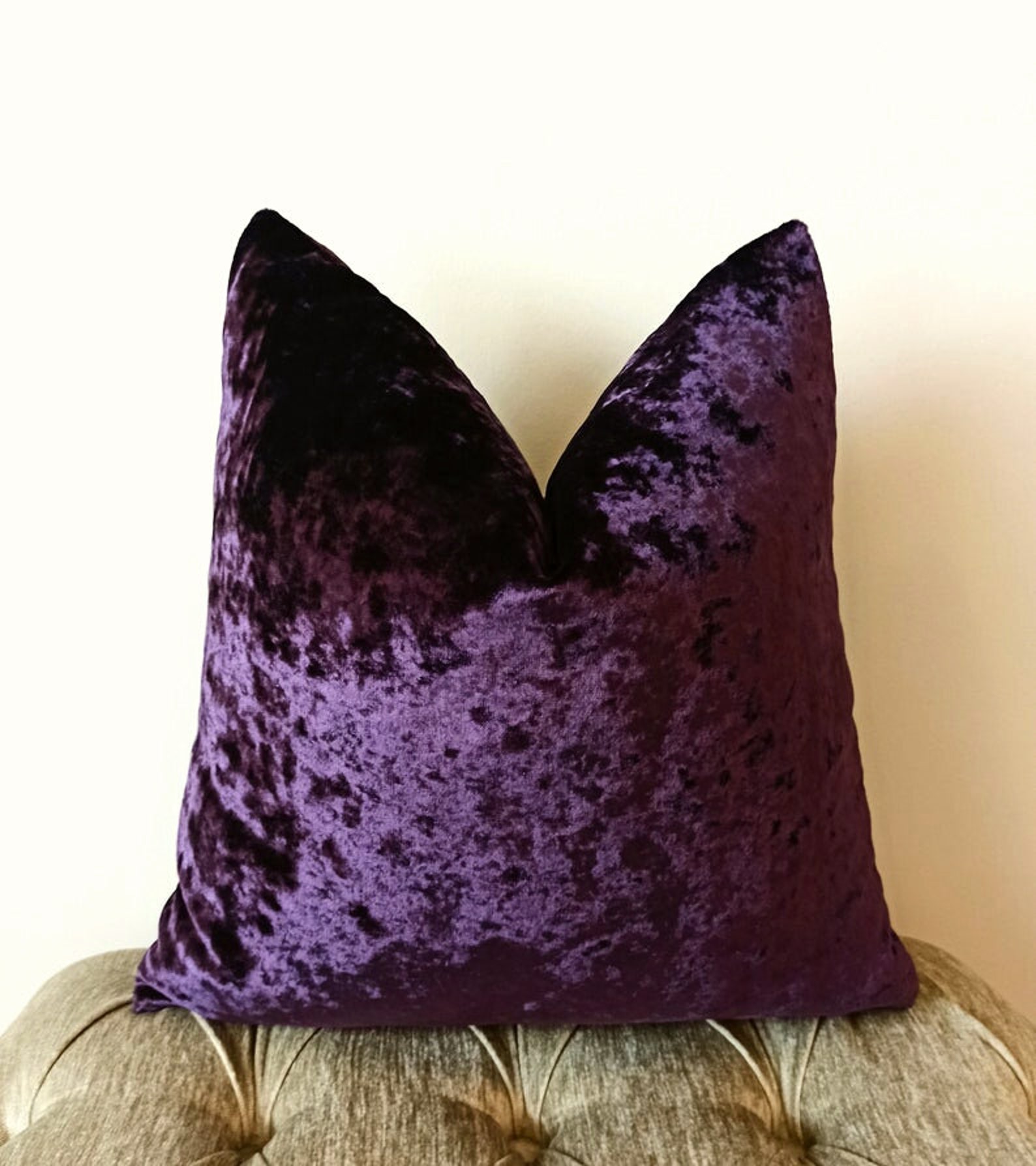 Luxury Purple Velvet Pillow Cover Velvet Pillow Purple Etsy