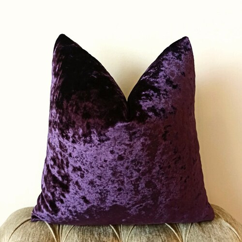 Luxury Purple Velvet Pillow Cover Velvet Pillow Purple Etsy