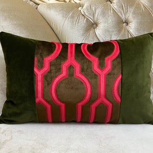 Luxury Dark Olive Green Velvet Pillow Cover, Velvet Pillow, Green Pillows, Throw Pillow, Decorative Cushion Case, 18X18 20X20 Velvet Pillows