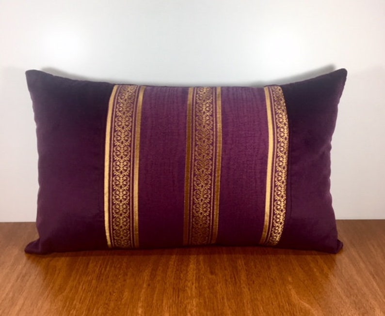 Luxury Purple Velvet Pillow Cover Dark Purple Velvet Throw Pillow Pillow