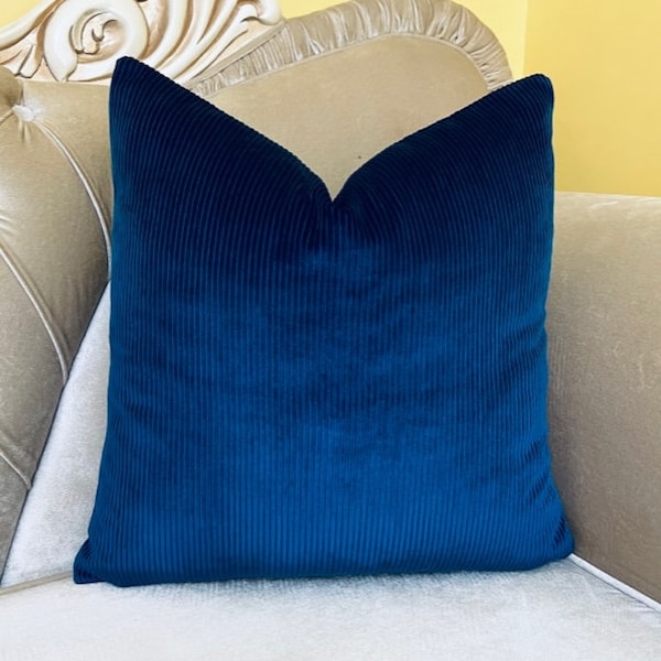 Blue Velvet Pillow Etsy
