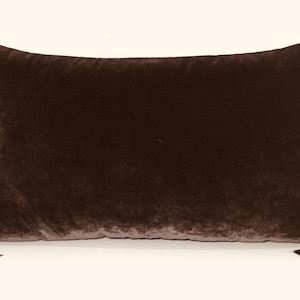 Luxury Brown Velvet Pillow Cover, Brown Tassel Pillows, Velvet Pillow, Throw Pillow Covers, Decorative Pillows, Velvet Cushion Case