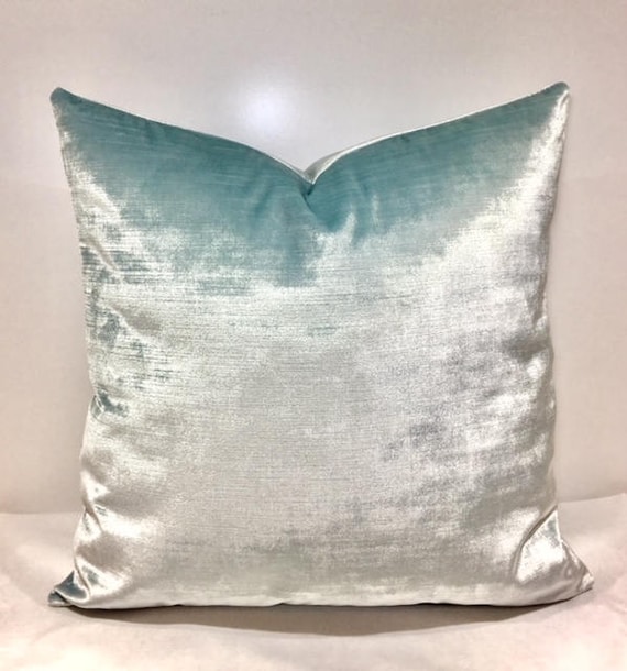 Ice Blue Velvet Throw Pillows Blue Luxury Smokey Blue Velvet Throw Pillow