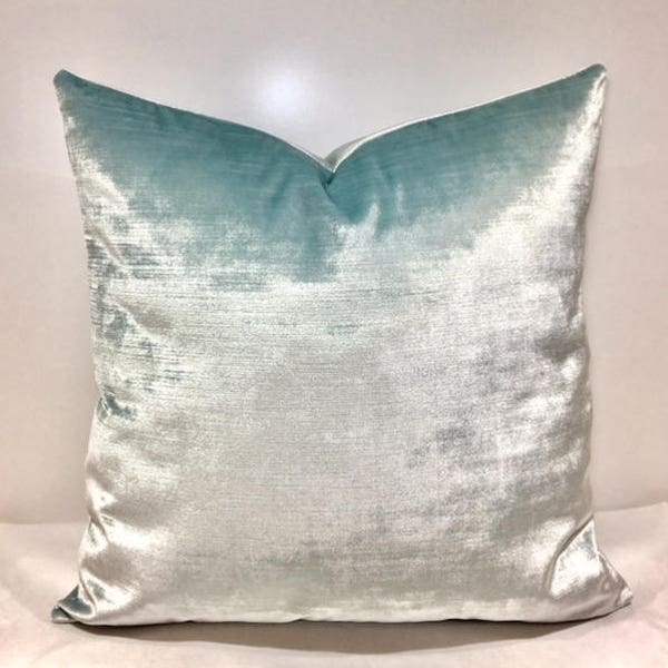 Ice Blue Velvet Throw Pillows, Blue Pillows, Velvet Pillow Cover, Decorative Pillows, Velvet Cushion, Cushion, Ice Blue Velvet Pillow Covers