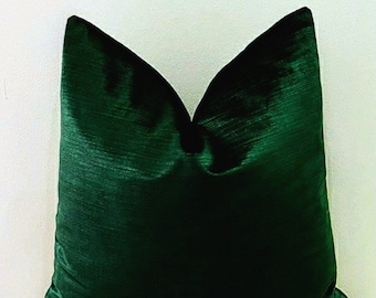 Green Velvet Pillow Cover, Green Pillows, Velvet Pillows, Throw Pillows For Couches, Decorative Pillows, Cushion Case, 18X18 20X20 Pillows