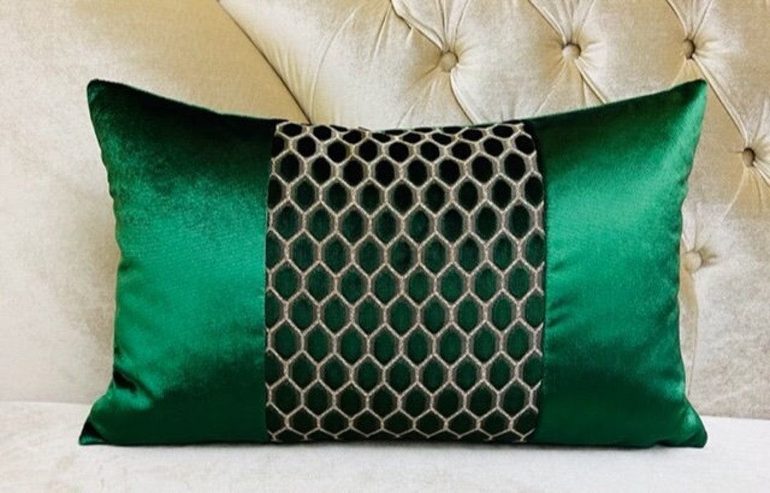 Luxury Green Velvet Pillow Cover, Velvet Pillow, Throw Pillow, Decorative Pillow, Velvet Cushion