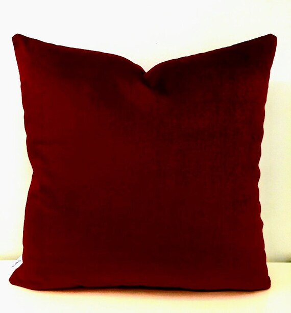 Luxury Dark Red Velvet Pillow Cover Red Pillows Velvet Etsy
