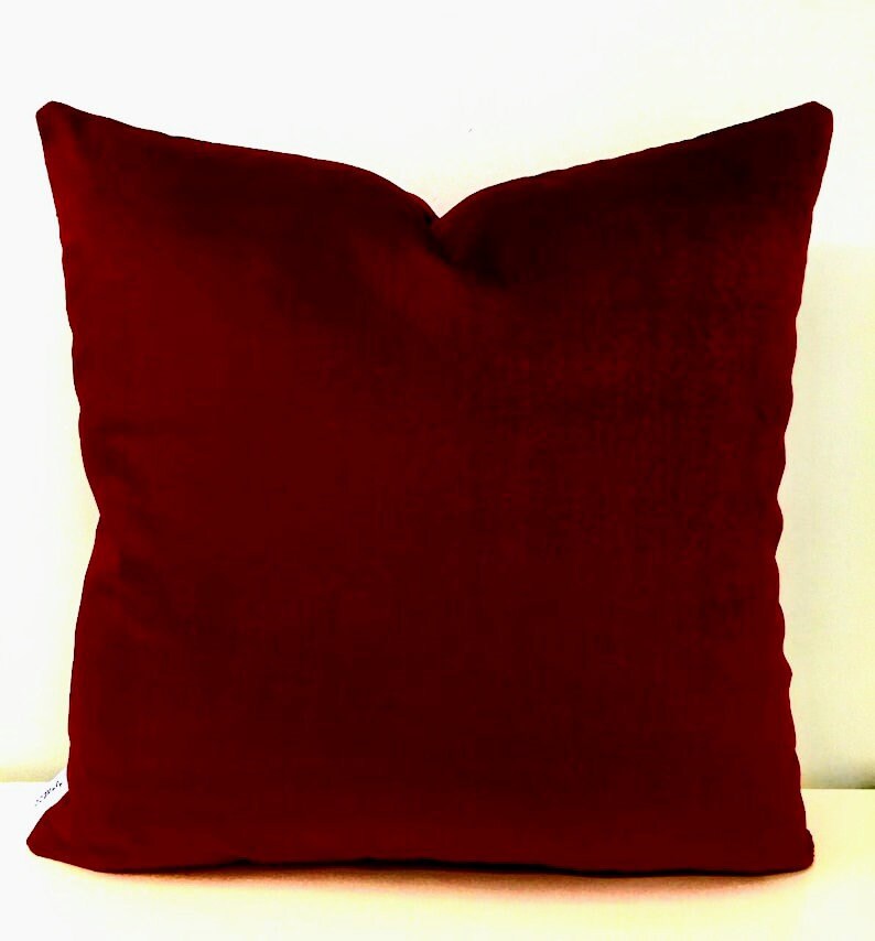 Luxury Dark Red Velvet Pillow Cover Red Pillows Velvet Etsy