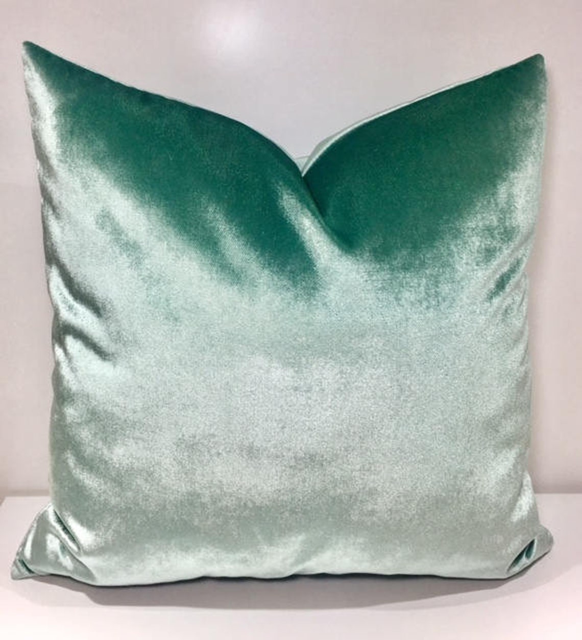 Luxury Mint Green Velvet Throw Pillow Green Velvet Pillow Etsy
