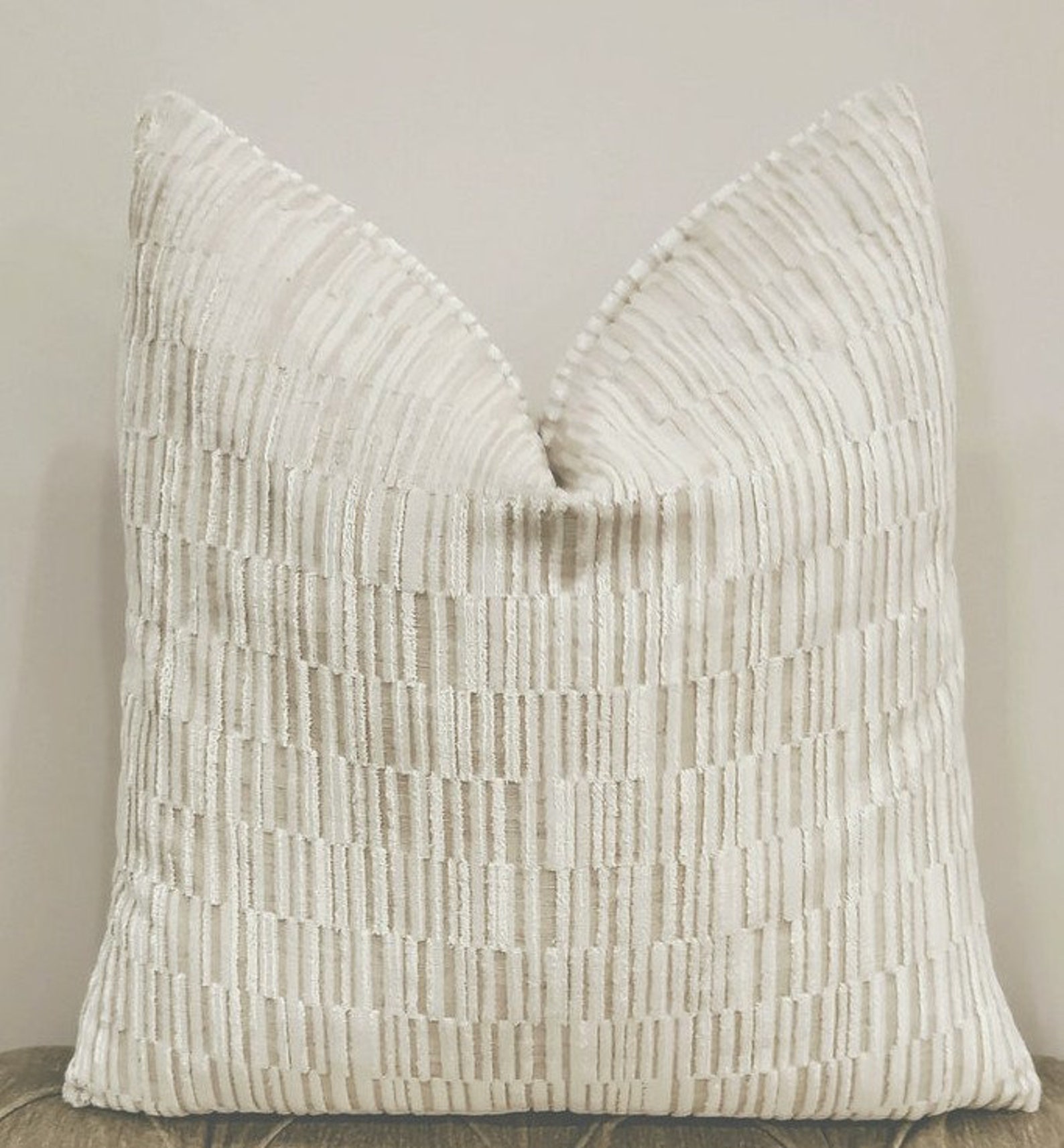 Luxury Cream Velvet Pillow Cover Cream Pillows 18X18 Velvet Etsy