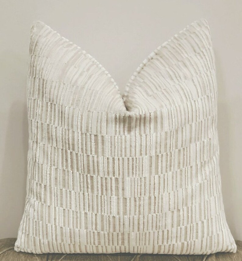 Luxury Cream Velvet Pillow Cover Cream Pillows 18X18 Velvet Etsy