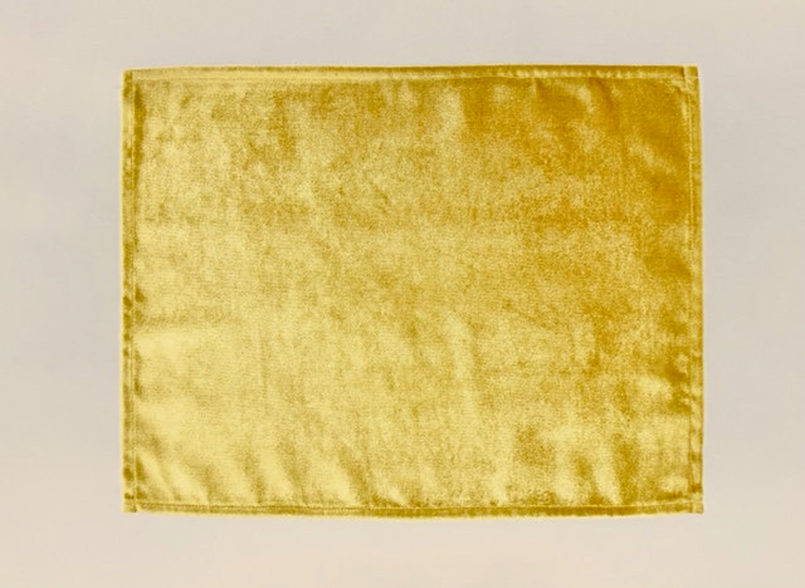 Set of 2 Placemats Gold Velvet Placemats Rectangle Placemat Etsy