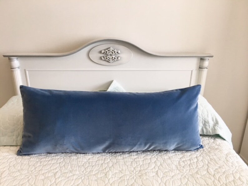 Doublesided Smokey Blue Velvet Bed Runner Runners Bed Etsy