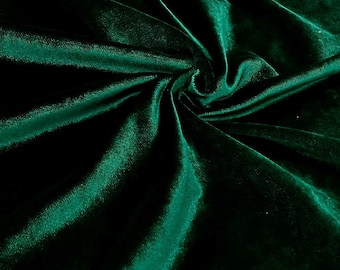 Emerald Green Velvet Fabric: Luxury Upholstery, 55" Wide, By The Yard