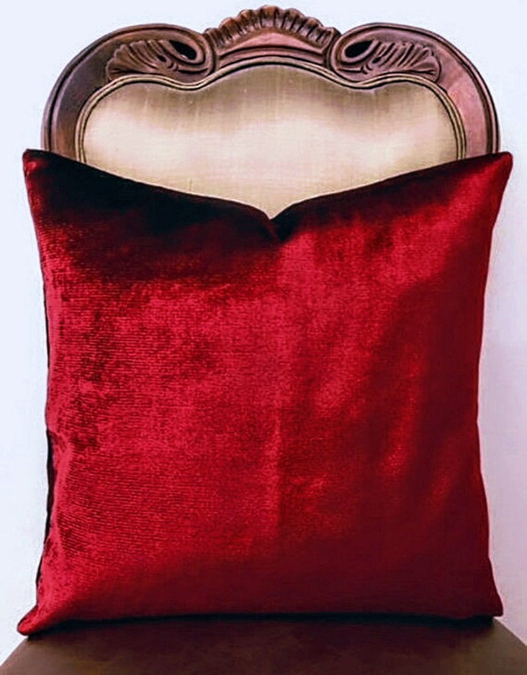 Luxury Cherry Red Pillow Cover Red Pillows Velvet Pillows 