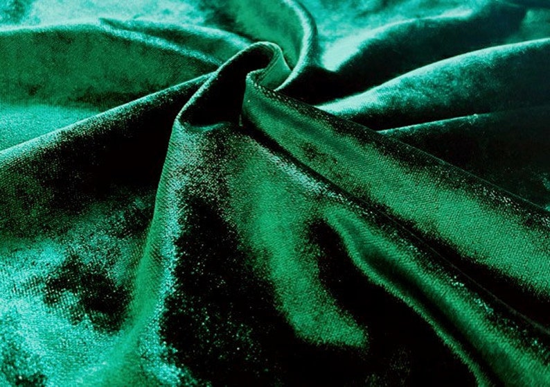 Luxury Dark Emerald Green Velvet Fabric Upholstery Fabric by Etsy