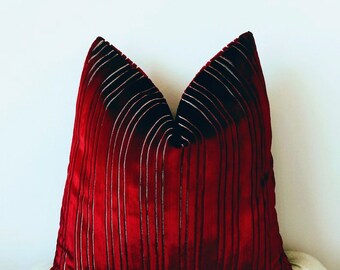 cherry red throw pillows