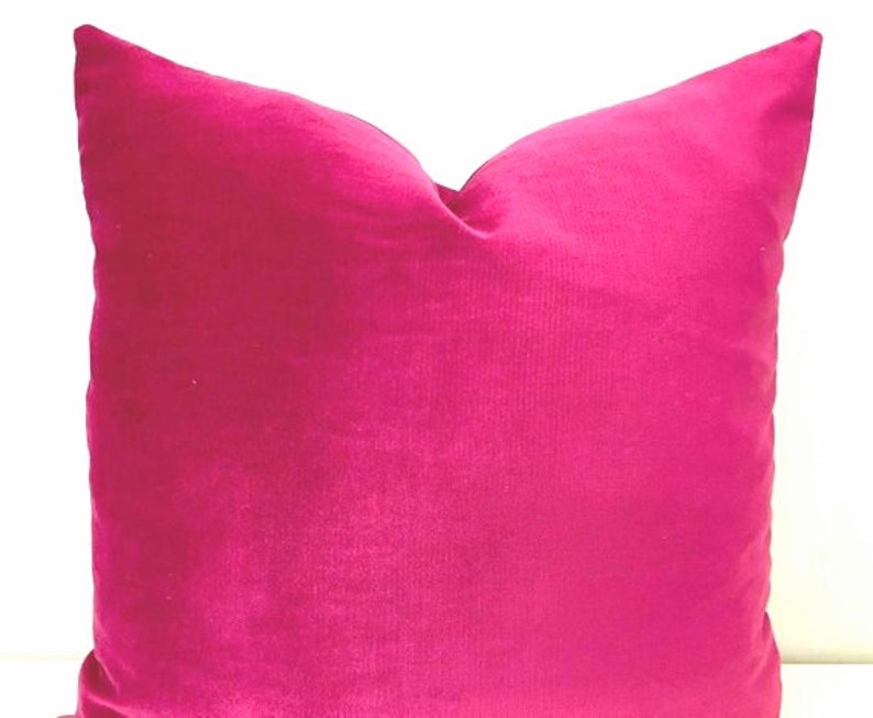 Fuchsia Velvet Throw Pillow Fuchsia Pillows Velvet Pillow Etsy