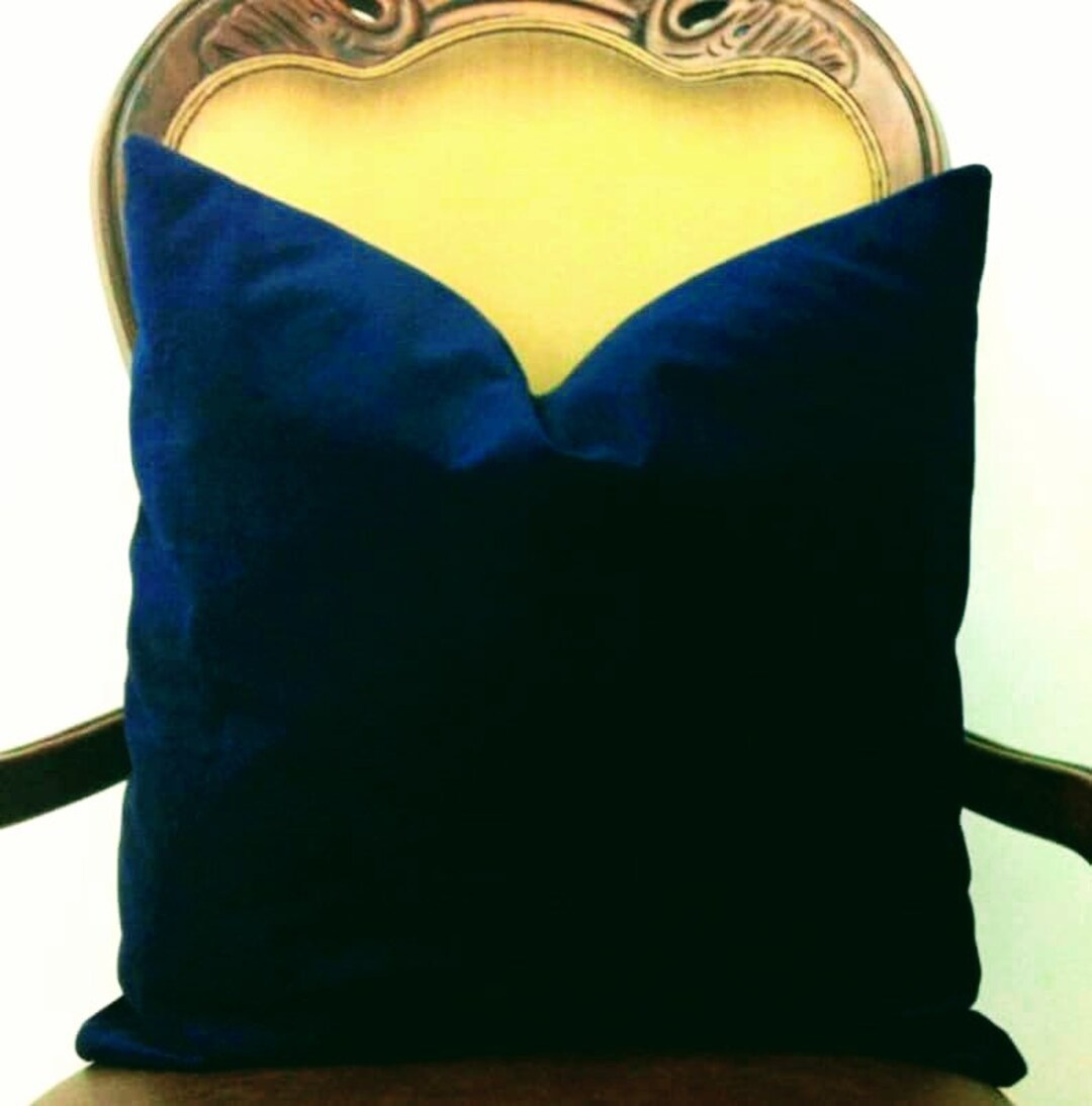 Luxury Navy Blue Pillow Cover Navy Velvet Pillows Blue Etsy