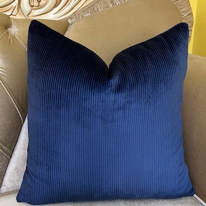 Luxury Royal Blue Pillow Cover, Blue Velvet Throw Pillow, Blue Pillows, Throw Pillow Case, Decorative Cushion Cover, Blue Pillow Cover 20X20