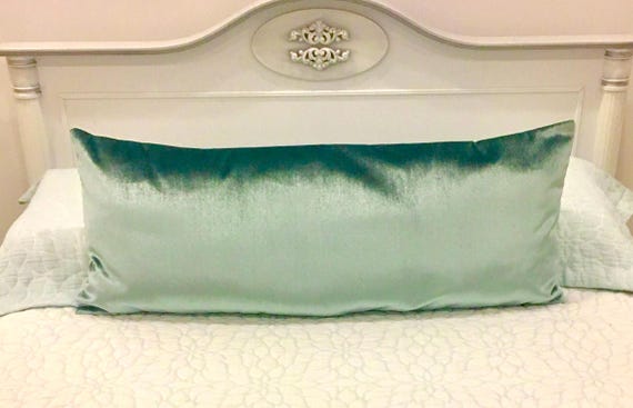 Luxury Mint Green Velvet Pillow Cover: Decorative Lumbar Pillow