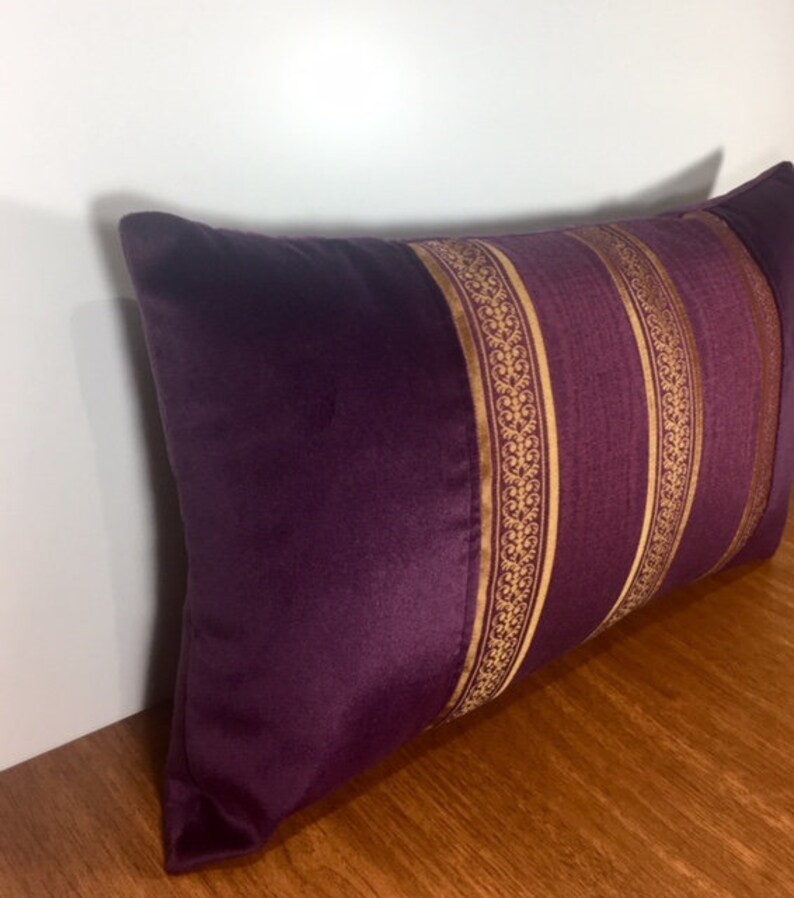 Luxury Purple Velvet Pillow Cover Luxury Dark Mink Velvet Throw Pillow