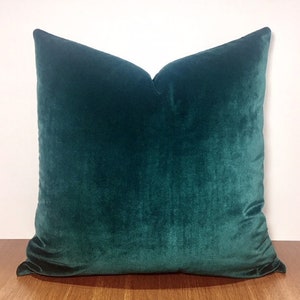 Luxury Petrol Green Velvet Throw Pillows, Velvet Pillow Cover, Green Pillow, Decorative Pillows, Velvet Cushion, Green Velvet Pillows