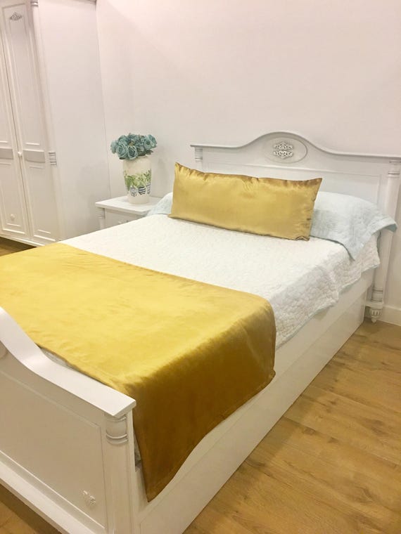 Luxury Velvet Bed Runners, Double-Sided Bed Scarves Bed Cover Protection Bedspreads For Hotel Bedroom, Navy, 45 * 260cm For 2m Bed