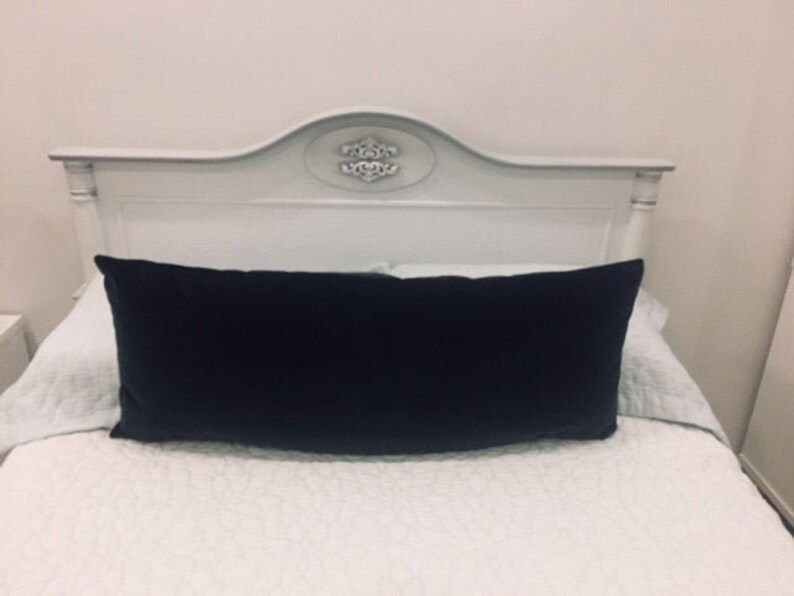 Luxury Black Velvet Lumbar Pillow Cover Black Pillow Long Etsy