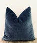 Smokey Blue Velvet Pillow Cover, Blue Pillows, Velvet Pillow, Throw Pillow, Pillow Case, Velvet Cushion Case, Cushion Cover, Blue Pillows 