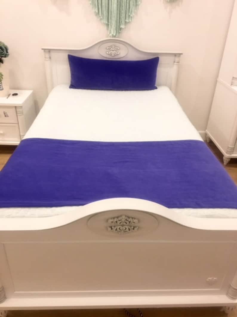 Luxury Cornflower Blue Velvet Pillow Cover Lumbar Pillow Etsy