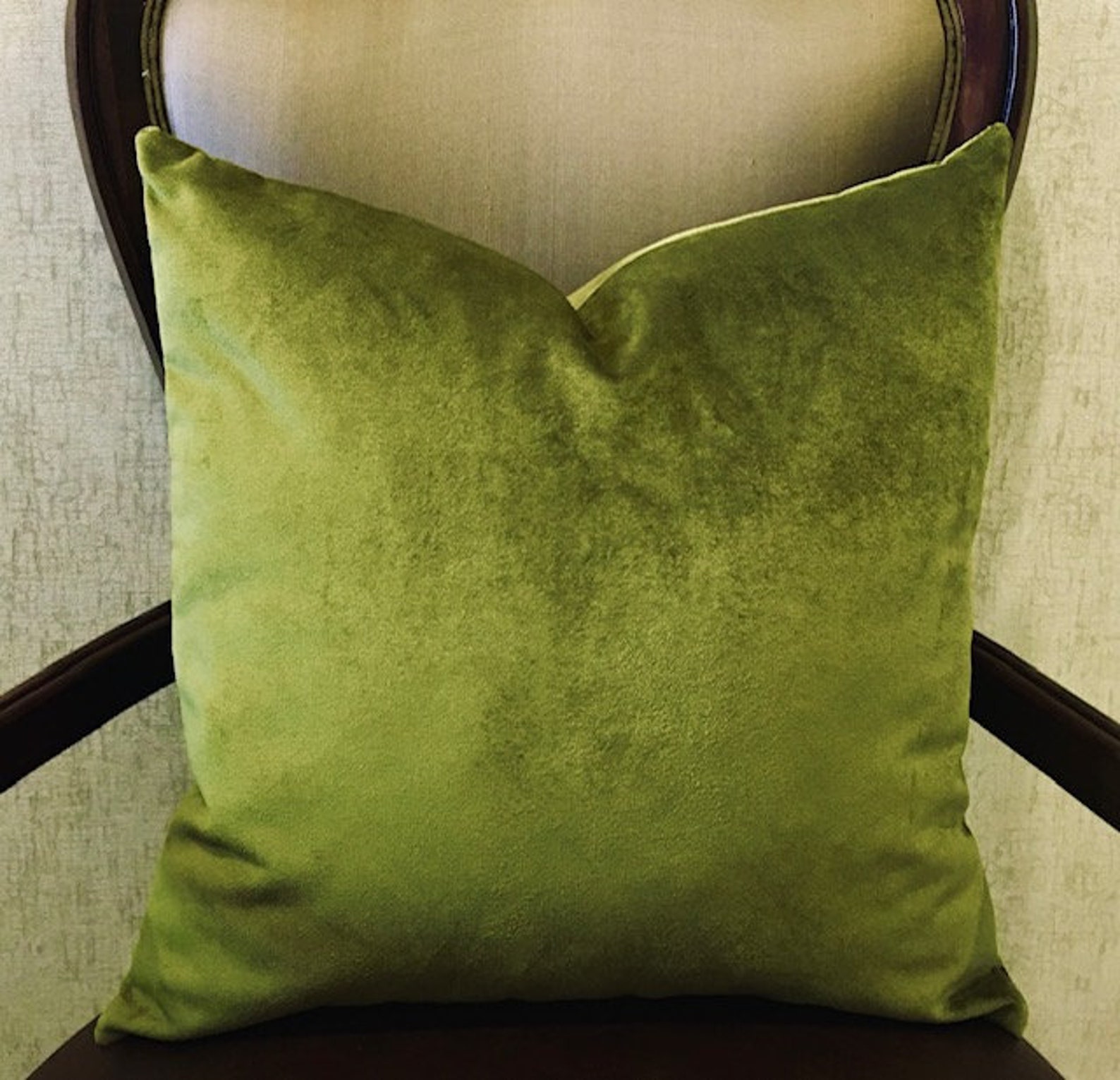 Olive Green Velvet Pillow Cover Pillow Green Pillows Throw Etsy