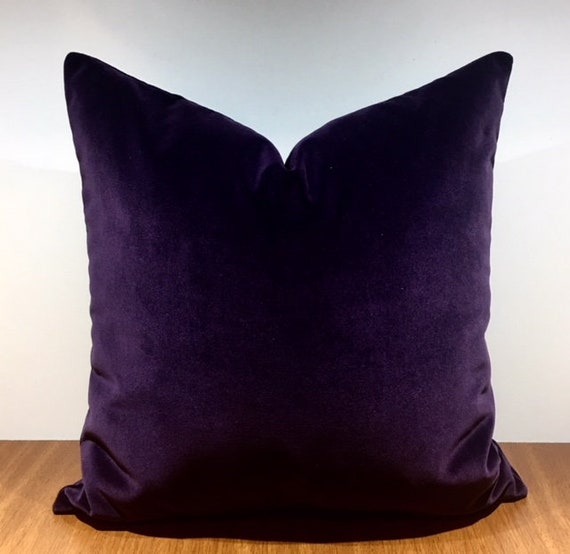 Dark Purple Velvet Throw Pillow Pillow 