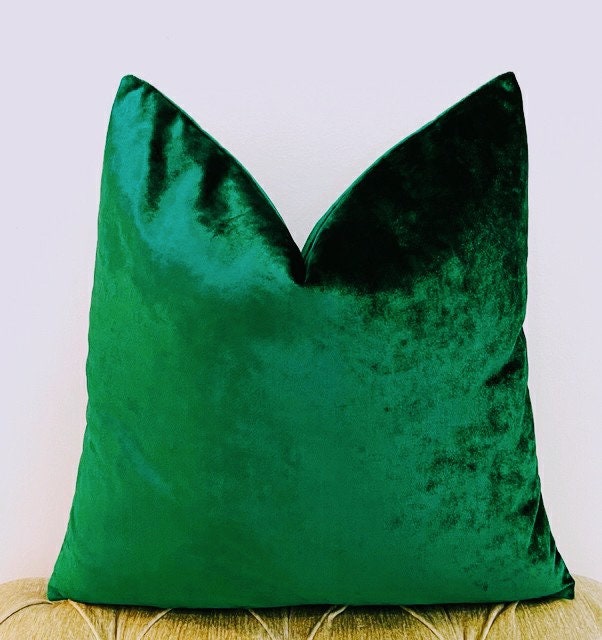 Dark Emerald Green Velvet Curtains Handmade Designer Drape Etsy UK