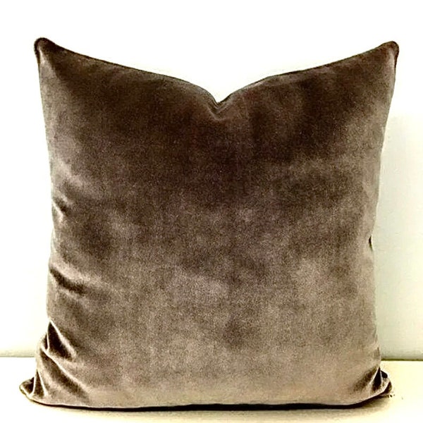 Light Brown Velvet Pillow Cover, Gift Pillows, Velvet Pillow, Throw Pillow Covers, Decorative Pillows, 18X18 20X20 Velvet Cushion Covers